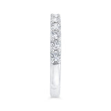 Round Diamond Half-Eternity Wedding Band in 14K White Gold