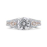 Diamond Engagement Ring in 14K Two Tone Gold (Semi-Mount)
