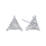 Round Diamond Fashion Earrings in 14K White Gold