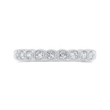 Round Half-Eternity Diamond Wedding Band in 14K White Gold