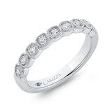 Round Half-Eternity Diamond Wedding Band in 14K White Gold