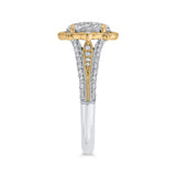 Diamond Engagement Ring in 14K Two Tone Gold