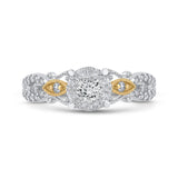 Diamond Engagement Ring in 14K Two Tone Gold