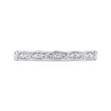 Round Diamond Wedding Band in 14K White Gold