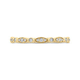 Round Diamond Half-Eternity Wedding Band in 14K Yellow Gold