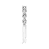 Euro Shank Round Diamond Half-Eternity Wedding Band in 14K White Gold