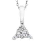 Round Diamond Fashion Pendant in 14K White Gold