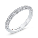 Round Diamond Half-Eternity Wedding Band in 14K White Gold