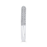 Round Diamond Half-Eternity Wedding Band in 14K White Gold