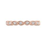 Round Diamond Half-Eternity Wedding Band in 14K Rose Gold