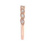 Round Diamond Half-Eternity Wedding Band in 14K Rose Gold