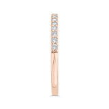 Round Diamond Half-Eternity Wedding Band in 14K Rose Gold