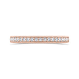 Round Diamond Half-Eternity Wedding Band in 14K Rose Gold