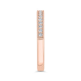 Round Diamond Half-Eternity Wedding Band in 14K Rose Gold