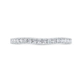 Round Diamond Half-Eternity Wedding Band in 14K White Gold