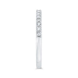 Round Diamond Half-Eternity Wedding Band in 14K White Gold