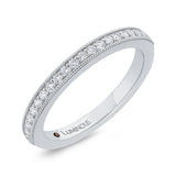 Round Diamond Half-Eternity Wedding Band in 14K White Gold