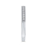 Round Diamond Half-Eternity Wedding Band in 14K White Gold