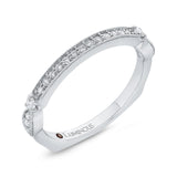 Euro Shank Round Diamond Half-Eternity Wedding Band in 14K White Gold