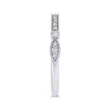 Euro Shank Round Diamond Half-Eternity Wedding Band in 14K White Gold