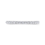 Round Diamond Half-Eternity Wedding Band in 14K White Gold