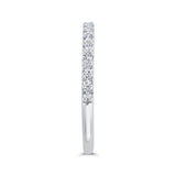 Round Diamond Half-Eternity Wedding Band in 14K White Gold