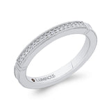 Round Diamond Wedding Band in 14K White Gold