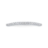 Round Diamond Half-Eternity Contour Wedding Band in 14K White Gold