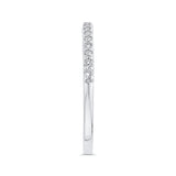 Half-Eternity Round Diamond Wedding Band in 14K White Gold