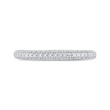 Round Diamond Half-Eternity Wedding Band in 14K White Gold