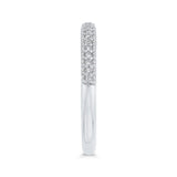 Round Diamond Half-Eternity Wedding Band in 14K White Gold