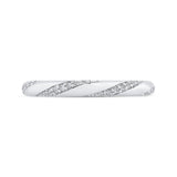 Round Diamond Wedding Band in 14K White Gold