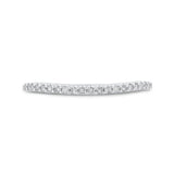 Euro Shank Round Diamond Half-Eternity Wedding Band in 14K White Gold