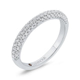 Round Diamond Half-Eternity Wedding Band in 14K White Gold