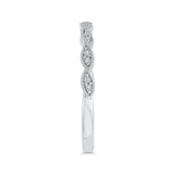 Half-Eternity Round Diamond Wedding Band in 14K White Gold