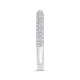 Round Diamond Half-Eternity Wedding Band in 14K White Gold