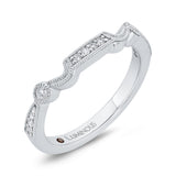 Round Diamond Half-Eternity Wedding Band in 14K White Gold