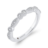 Round Diamond Half-Eternity Wedding Band in 14K White Gold