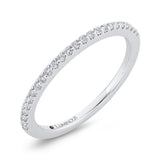 Round Diamond Half-Eternity Wedding Band in 14K White Gold
