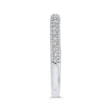 Round Diamond Half-Eternity Wedding Band in 14K White Gold