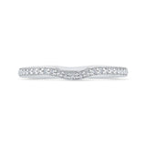 Euro Shank Round Diamond Half-Eternity Wedding Band in 14K White Gold