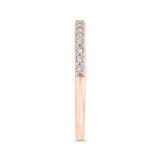 Round Diamond Half-Eternity Wedding Band in 14K Rose Gold