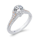 Diamond Engagement Ring in 14K Two Tone Gold (Semi-Mount)