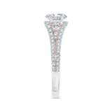 Diamond Engagement Ring in 14K Two Tone Gold (Semi-Mount)