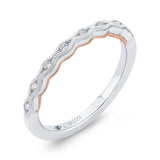 Diamond Wedding Band in 14K Two Tone Gold