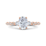 Diamond Engagement Ring in 14K Rose Gold (Semi-Mount)