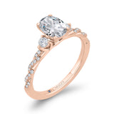 Diamond Engagement Ring in 14K Rose Gold (Semi-Mount)