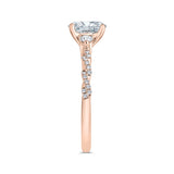 Diamond Engagement Ring in 14K Rose Gold (Semi-Mount)