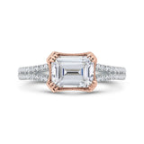 Diamond Engagement Ring in 14K Two Tone Gold (Semi-Mount)