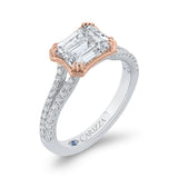 Diamond Engagement Ring in 14K Two Tone Gold (Semi-Mount)